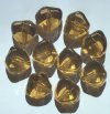 10 21x13mm Acrylic Medium Topaz Triangle Nuggets